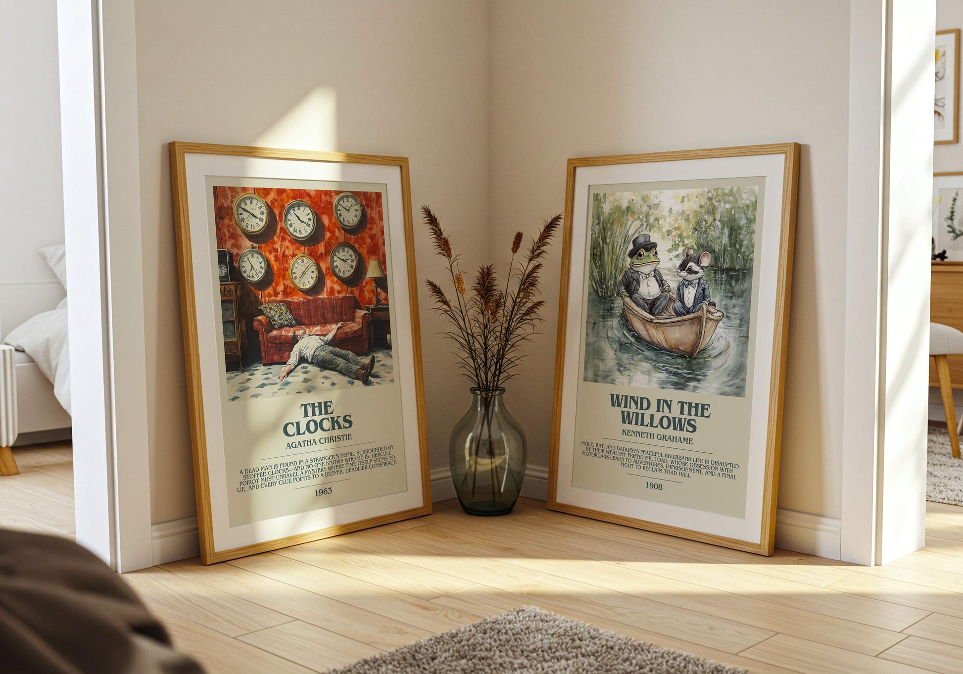 The Clocks by Agatha Christie | Descriptive Book Poster | Modern