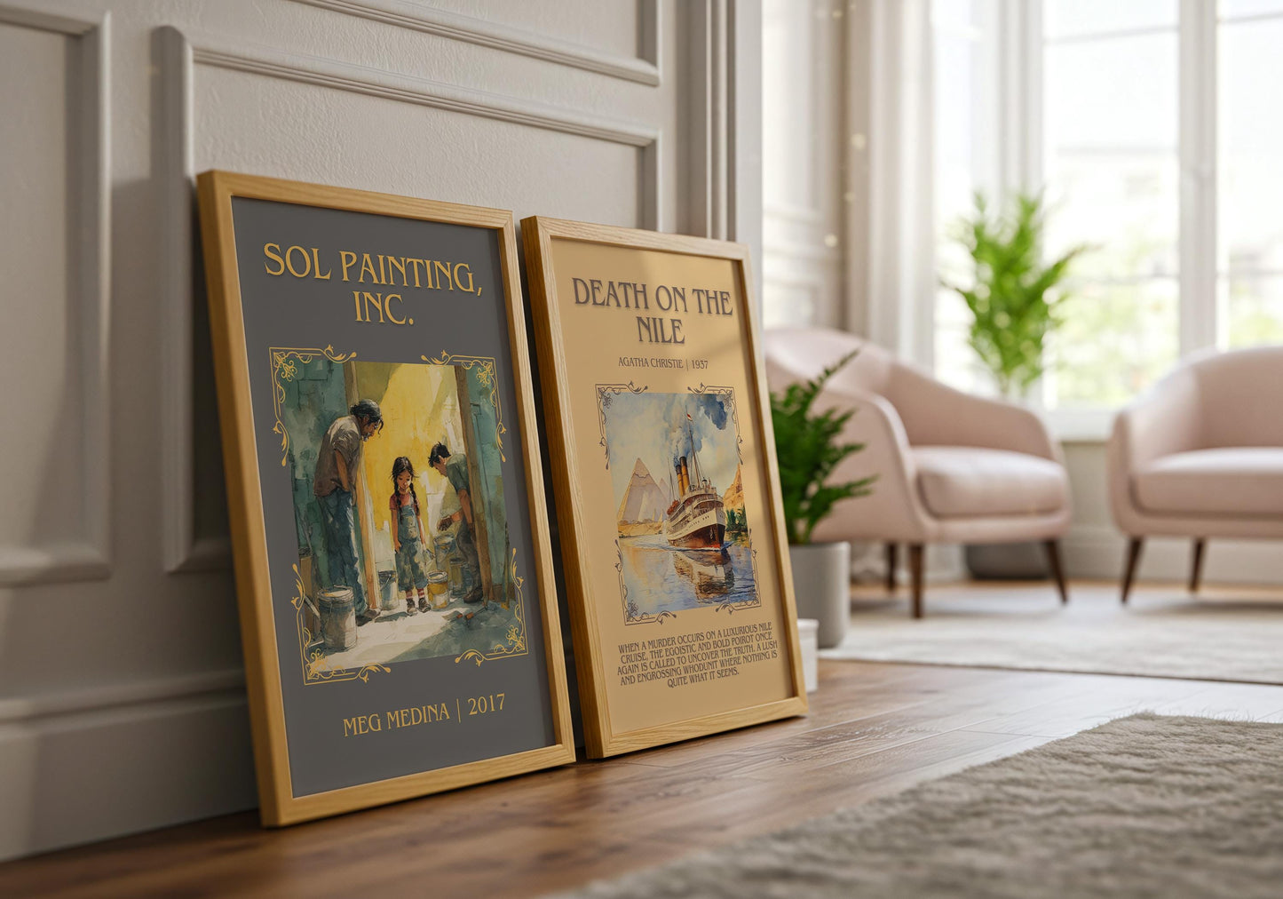 Sol Painting, Inc. by Meg Medina Descriptive Poster Print.Free Delivery Wall Art Author&Blurb Book Artwork Novel Poster