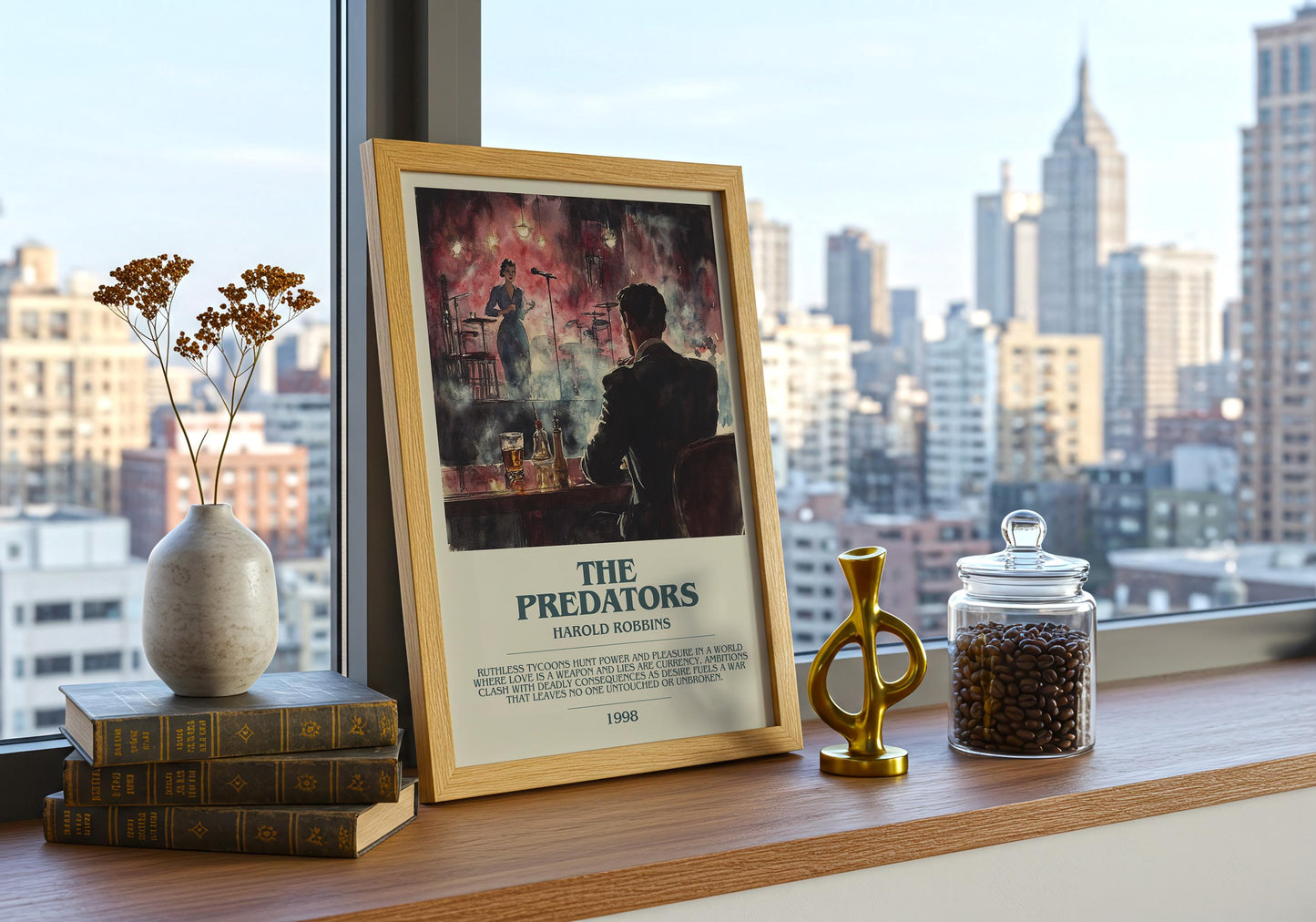 The Predators by Harold Robbins | Descriptive Book Poster | Modern