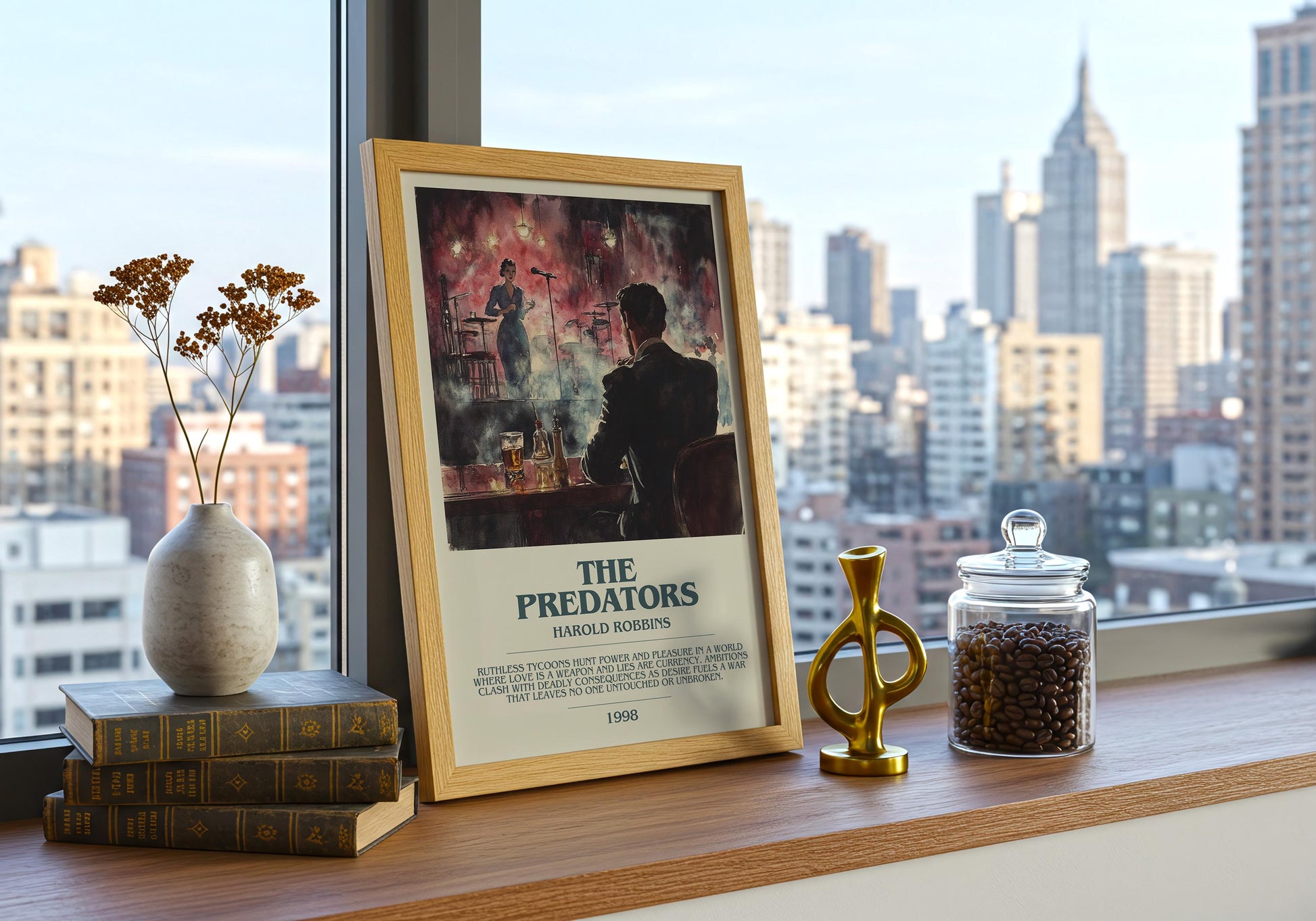 The Predators by Harold Robbins | Descriptive Book Poster | Modern