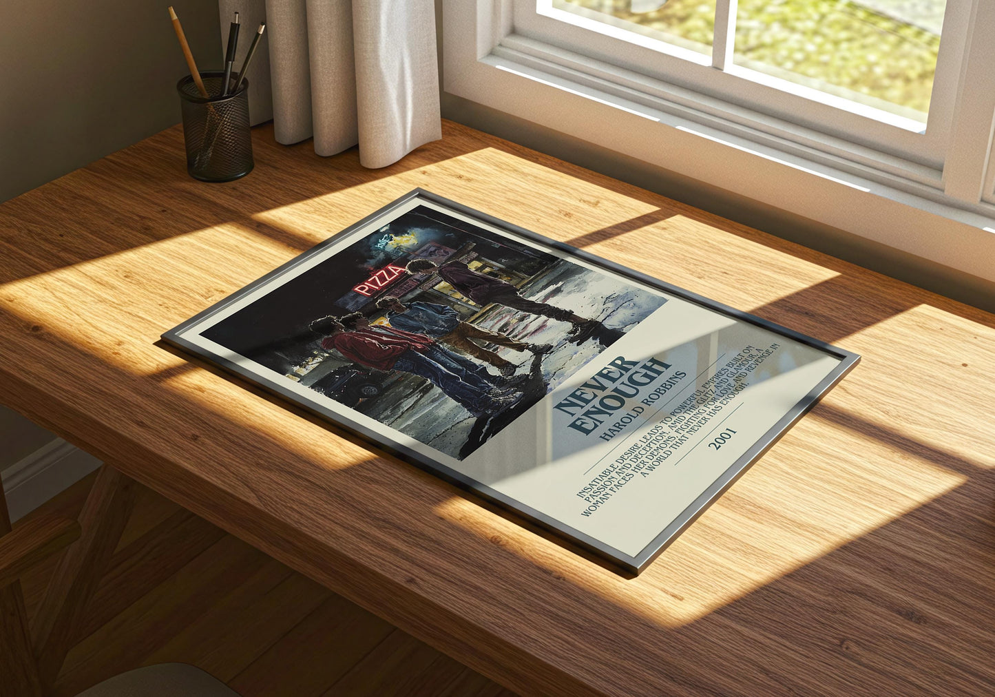 Never Enough by Harold Robbins | Descriptive Book Poster | Modern