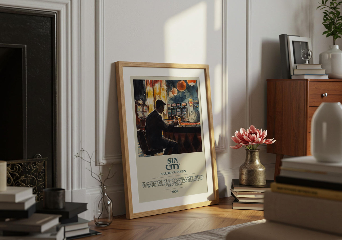 Sin City by Harold Robbins | Descriptive Book Poster | Modern