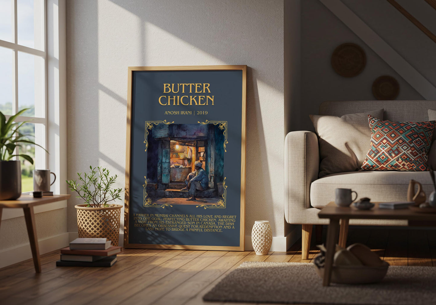 BC by Anosh Irani Descriptive Poster Print.Free Delivery Wall Art Author&Blurb Book Artwork Novel Poster