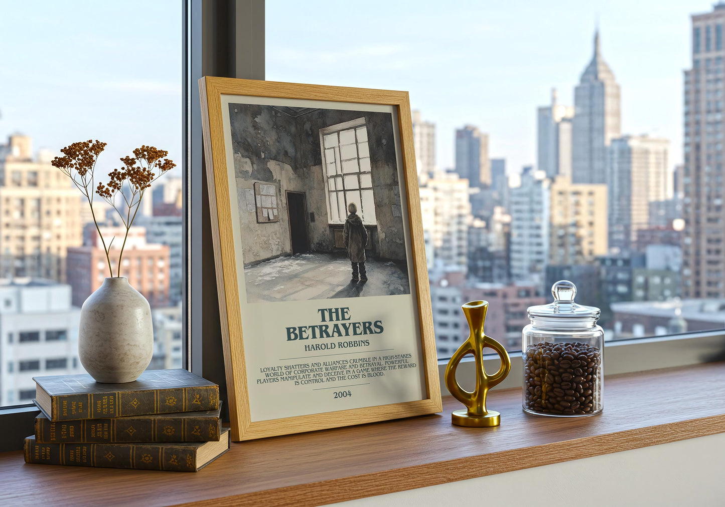 The Betrayers by Harold Robbins | Descriptive Book Poster | Modern