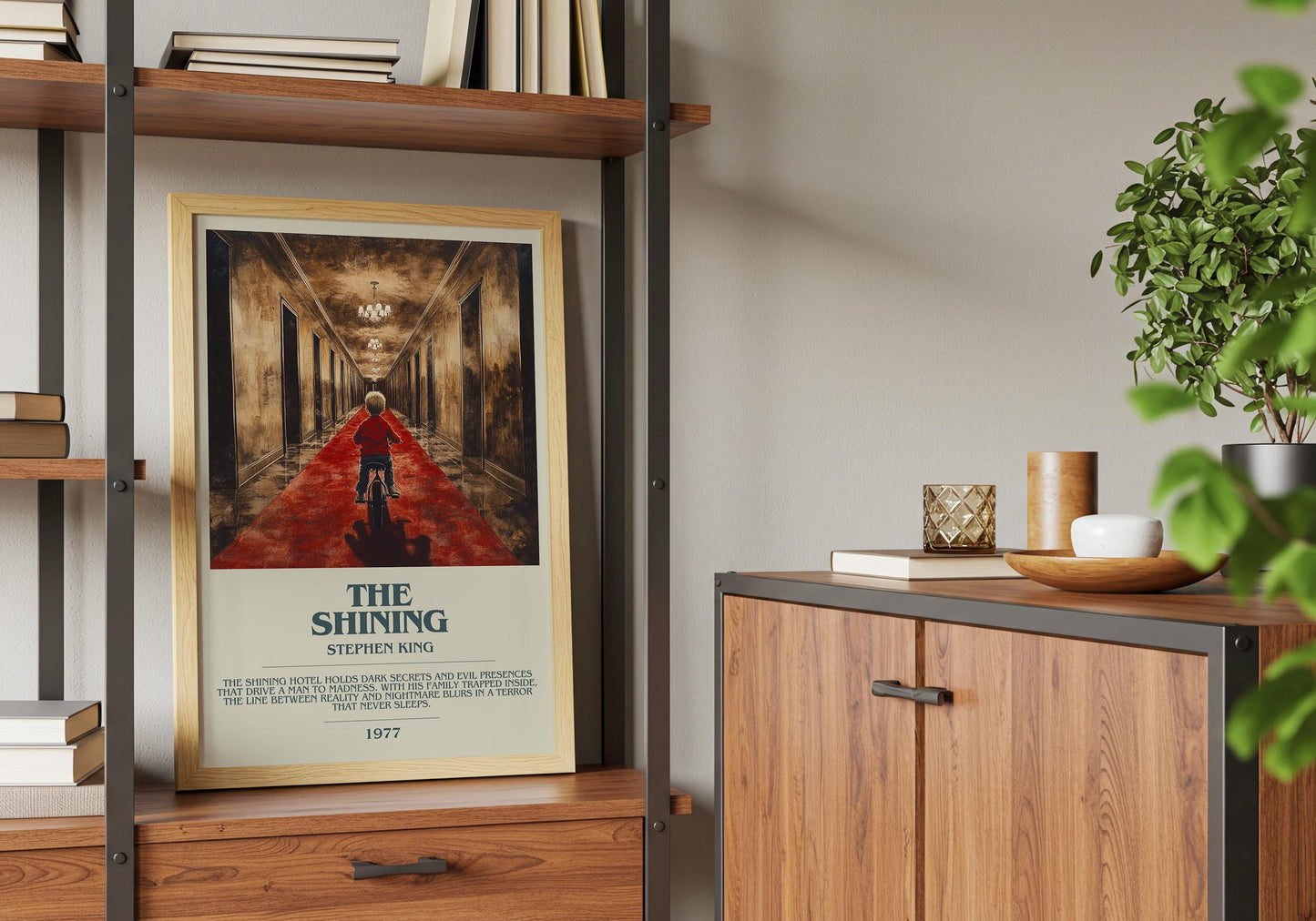 The Shining by Stephen King | Descriptive Book Poster | Modern