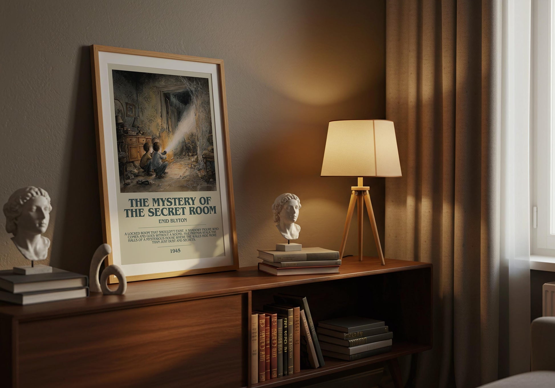 The Mystery Of The Secret Room by Enid Blyton | Descriptive Book Poster | Modern