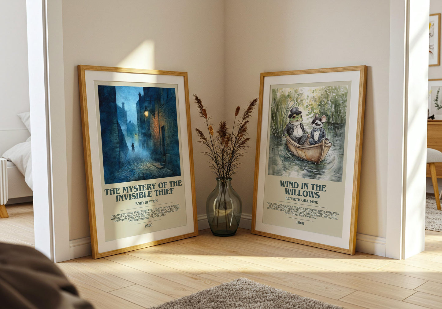 The Mystery Of The Invisible Thief by Enid Blyton | Descriptive Book Poster | Modern