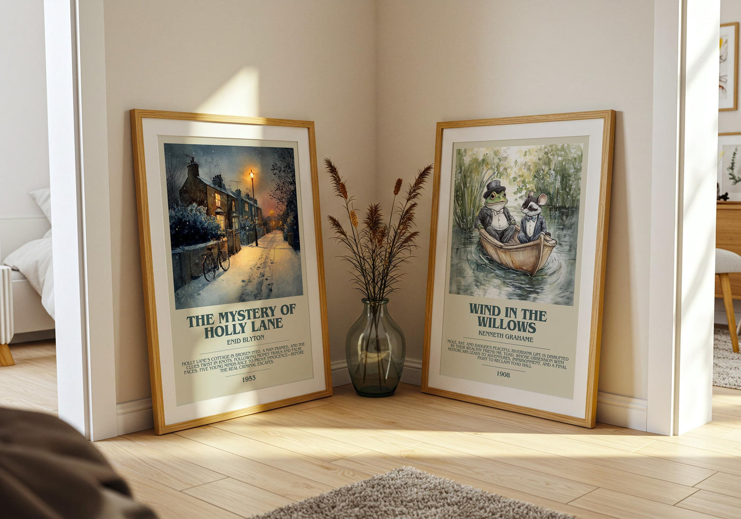 The Mystery Of The Holly Lane by Enid Blyton | Descriptive Book Poster | Modern