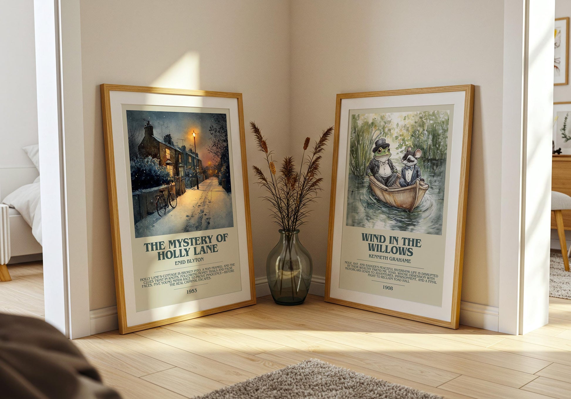 The Mystery Of The Holly Lane by Enid Blyton | Descriptive Book Poster | Modern