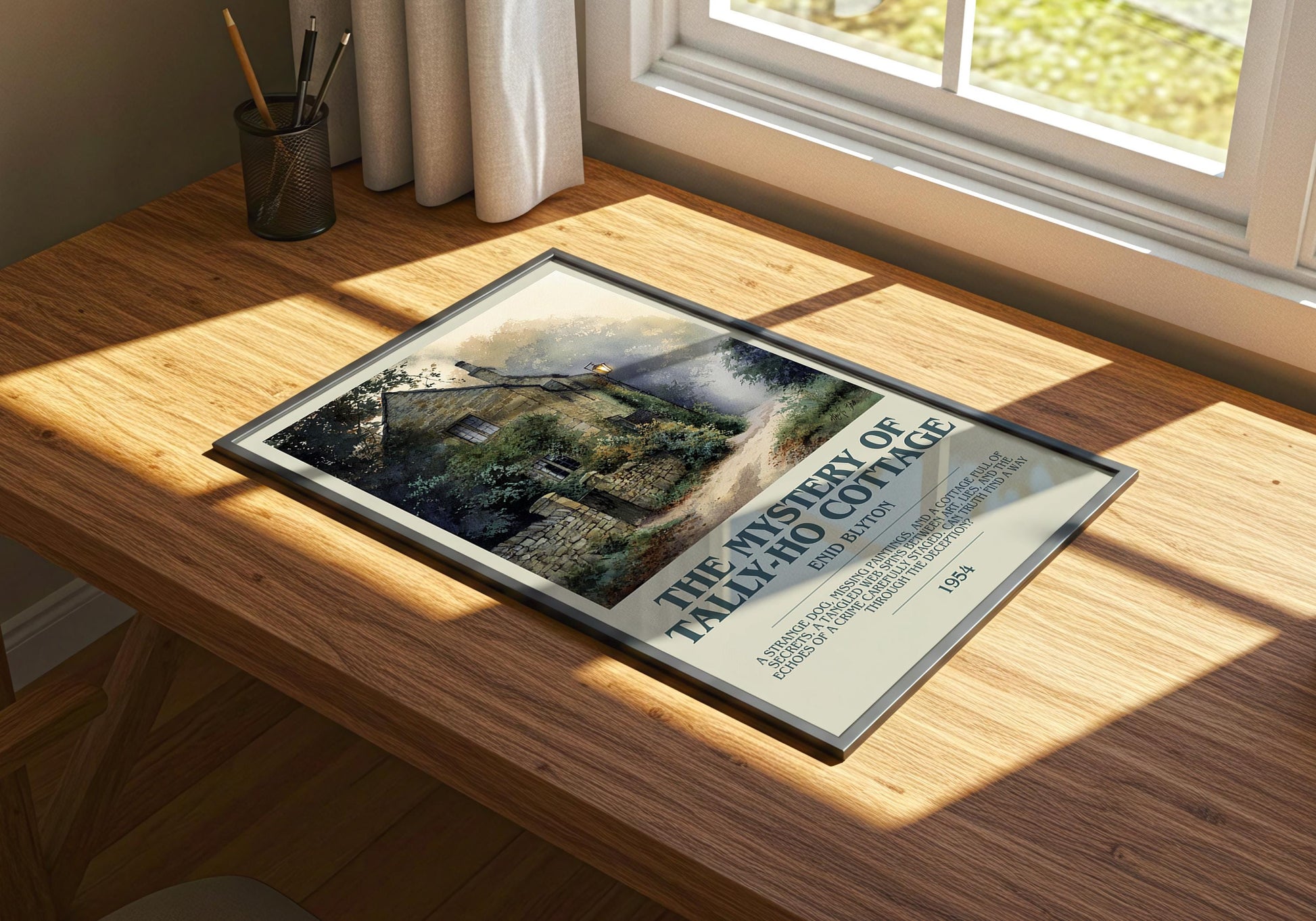 The Mystery Of Tally-Ho Cottage by Enid Blyton | Descriptive Book Poster | Modern