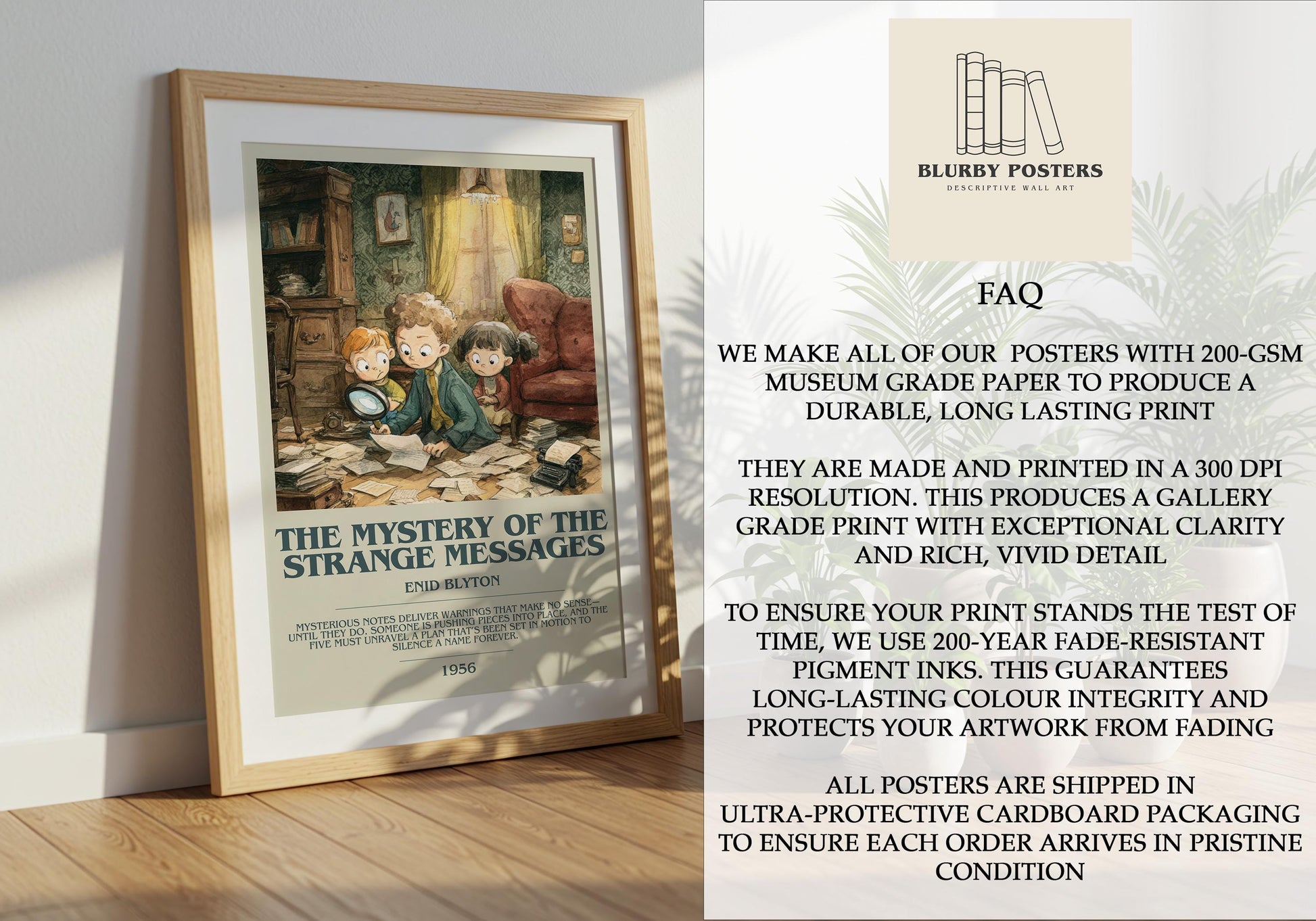 The Mystery Of The Strange Messages by Enid Blyton | Descriptive Book Poster | Modern