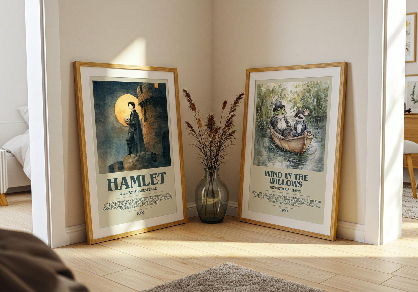 Hamlet by Shakespeare | Descriptive Book Poster | Modern