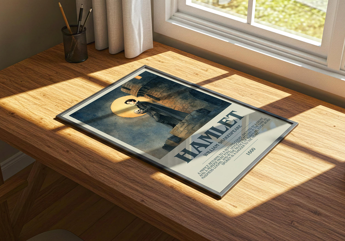 Hamlet by Shakespeare | Descriptive Book Poster | Modern