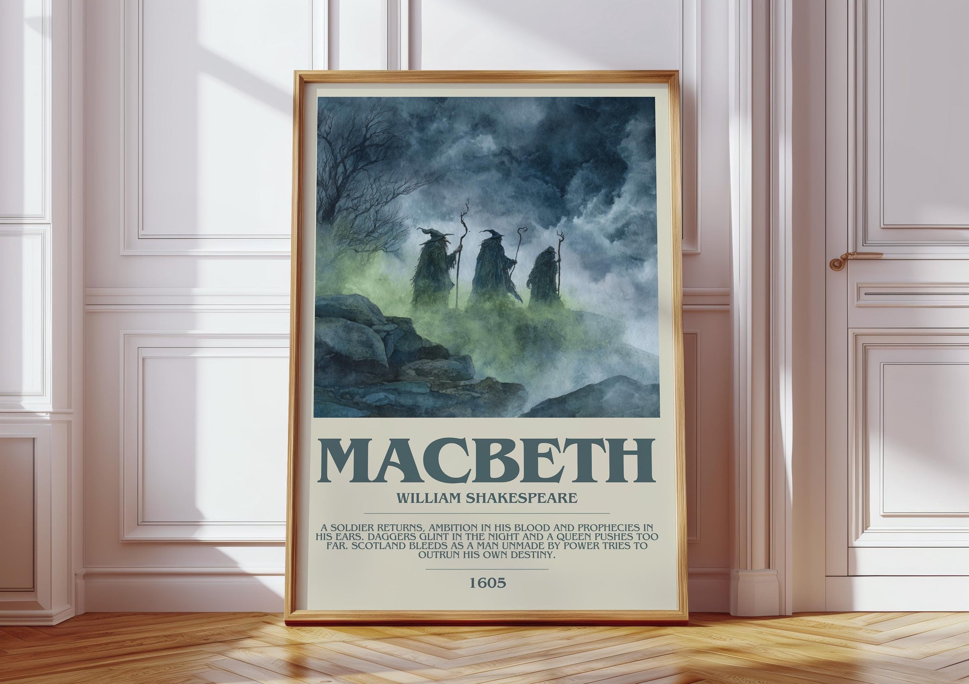 Macbeth by Shakespeare | Descriptive Book Poster | Modern