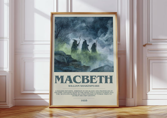 Macbeth by Shakespeare | Descriptive Book Poster | Modern