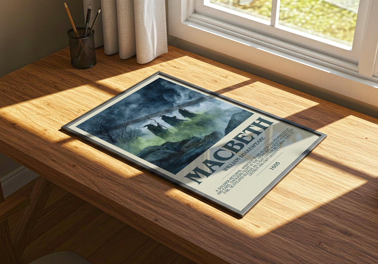 Macbeth by Shakespeare | Descriptive Book Poster | Modern