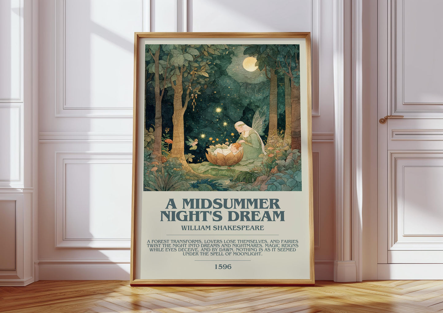 A Midsummer Nights Dream by William Shakespeare | Descriptive Book Poster | Modern