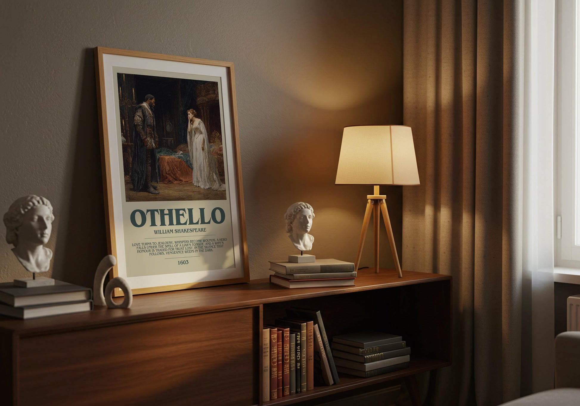 Othello by William Shakespeare | Descriptive Book Poster | Modern