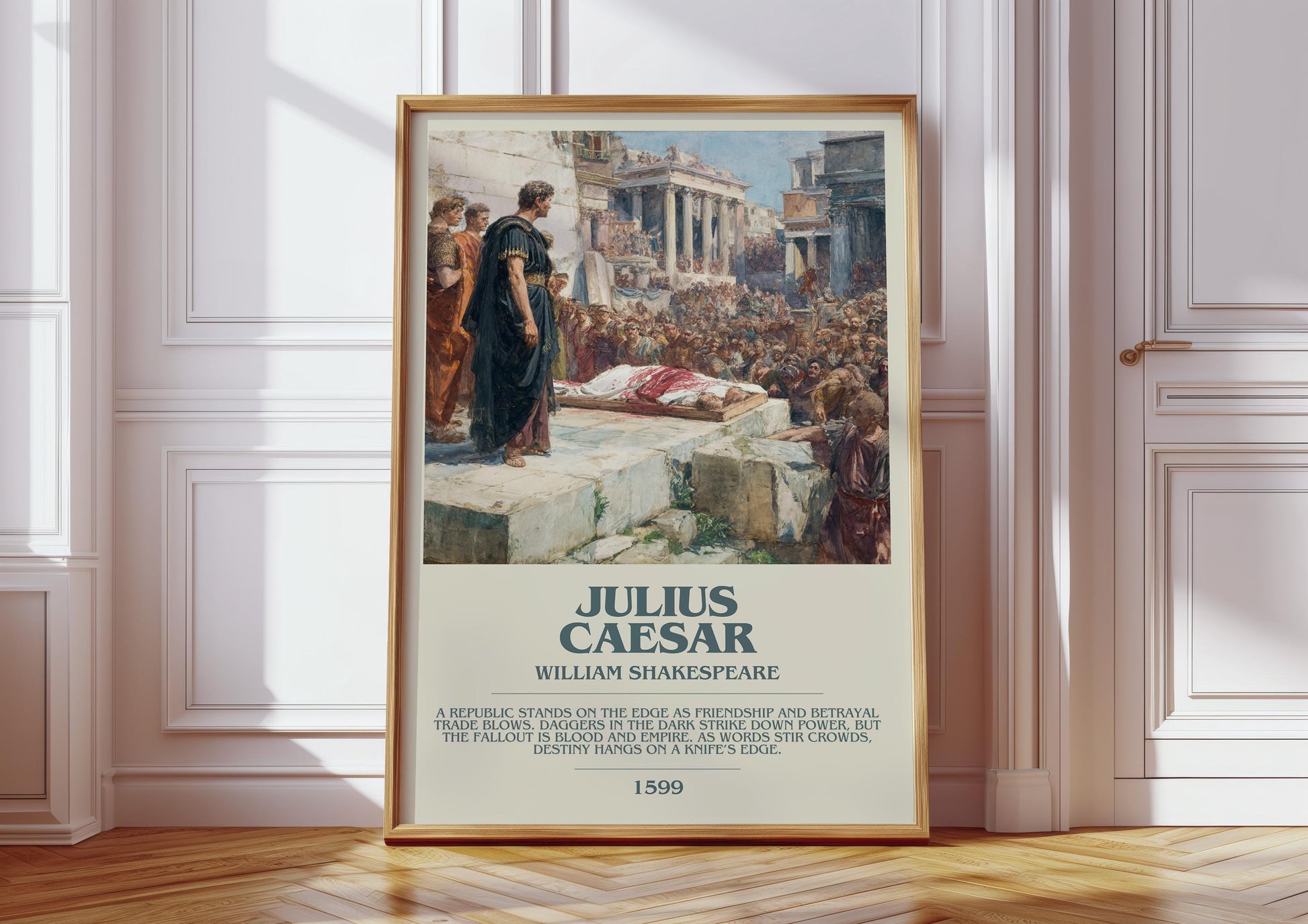Julius Caesar by William Shakespeare | Descriptive Book Poster | Modern