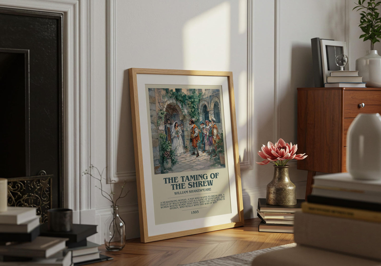 The Taming Of The Shrew by William Shakespeare | Descriptive Book Poster | Modern