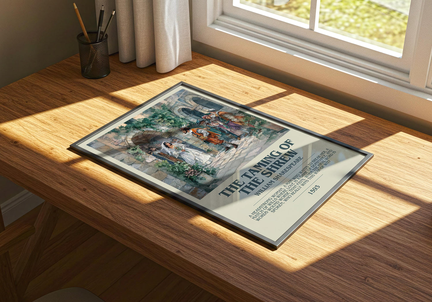 The Taming Of The Shrew by William Shakespeare | Descriptive Modern Book Art | Poster