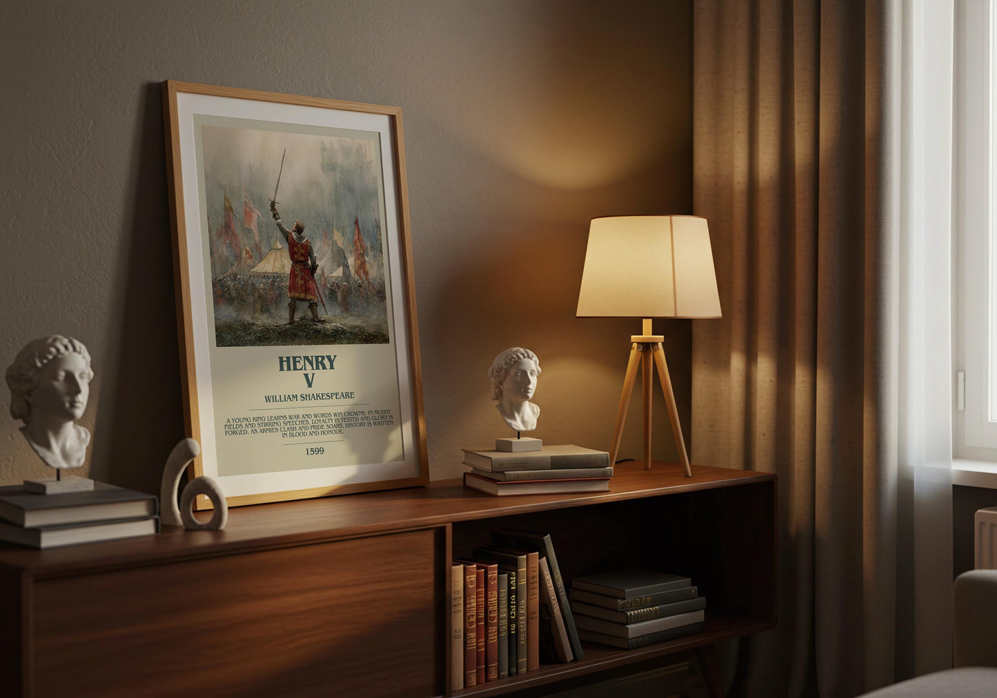 Henry V by William Shakespeare | Descriptive Book Poster | Modern