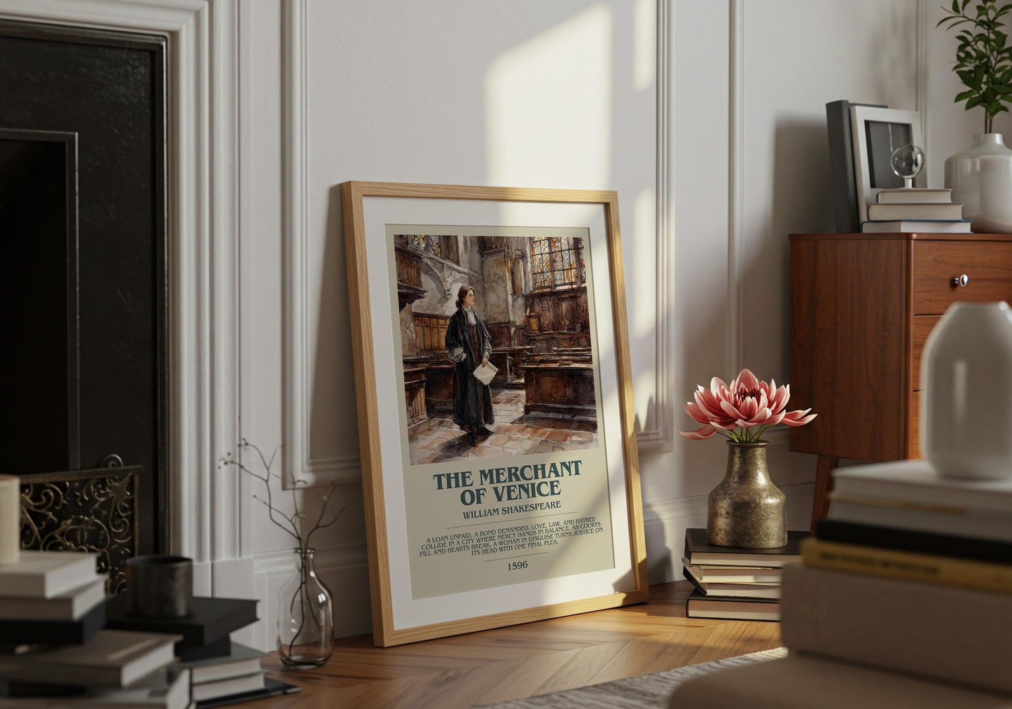 The Merchant Of Venice by William Shakespeare | Descriptive Book Poster | Modern