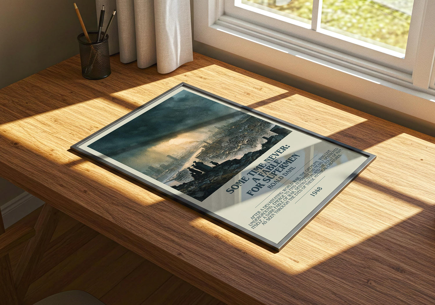 Sometime Never: A Fable For Super Men by Roald Dahl | Descriptive Book Poster | Modern