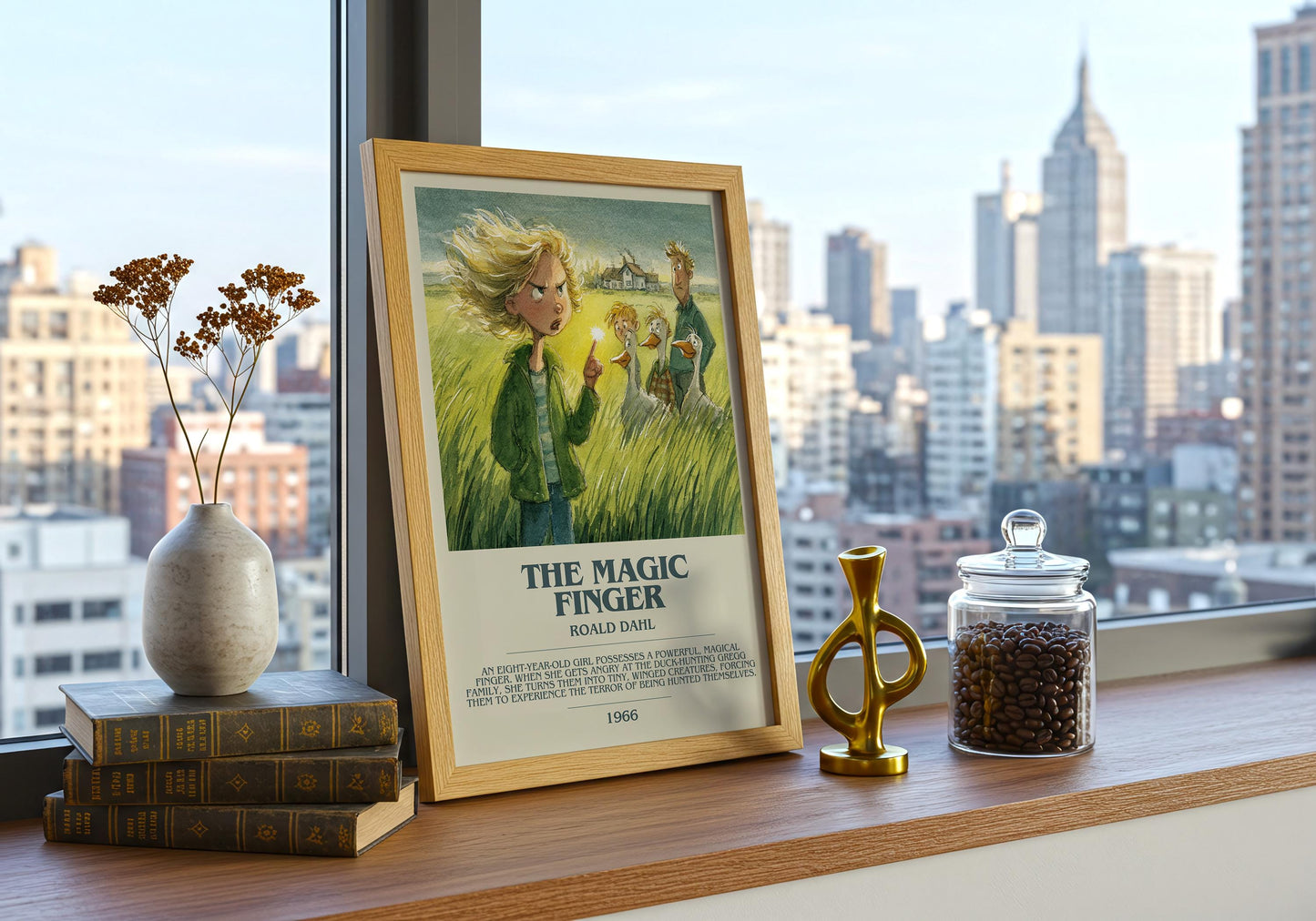 The Magic Finger by Roald Dahl | Descriptive Book Poster | Modern