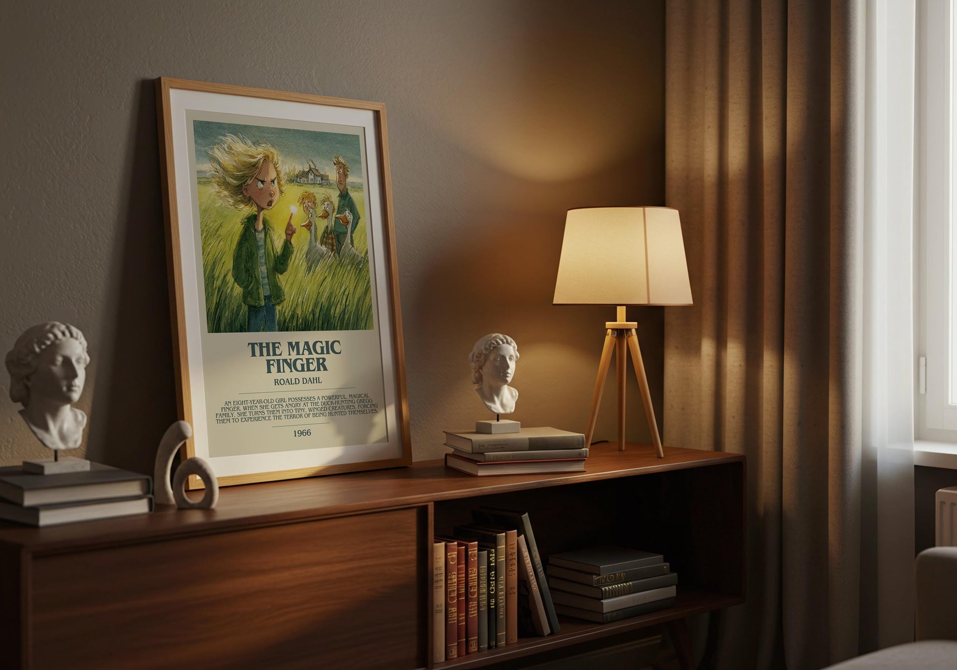 The Magic Finger by Roald Dahl | Descriptive Book Poster | Modern