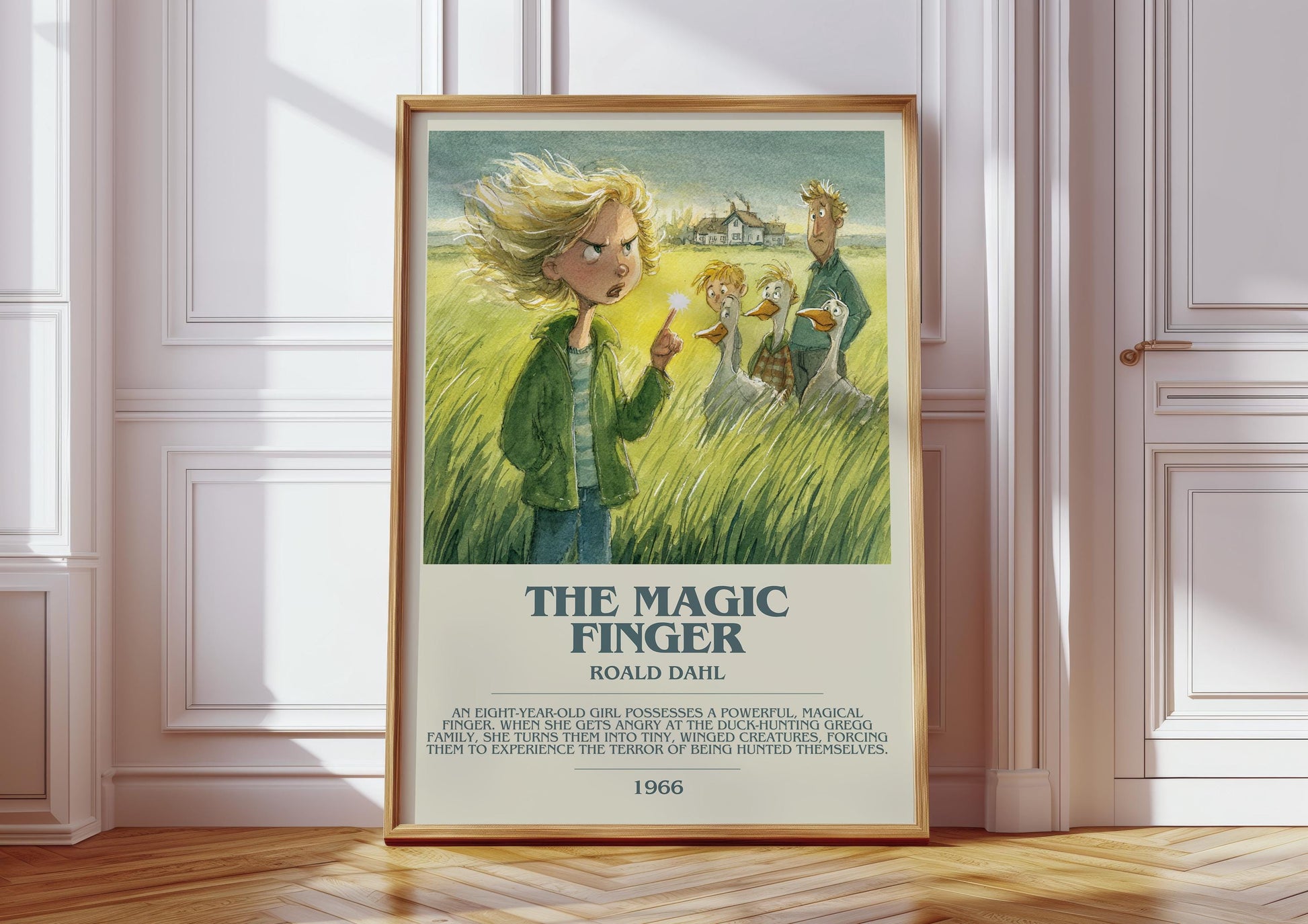 The Magic Finger by Roald Dahl | Descriptive Book Poster | Modern