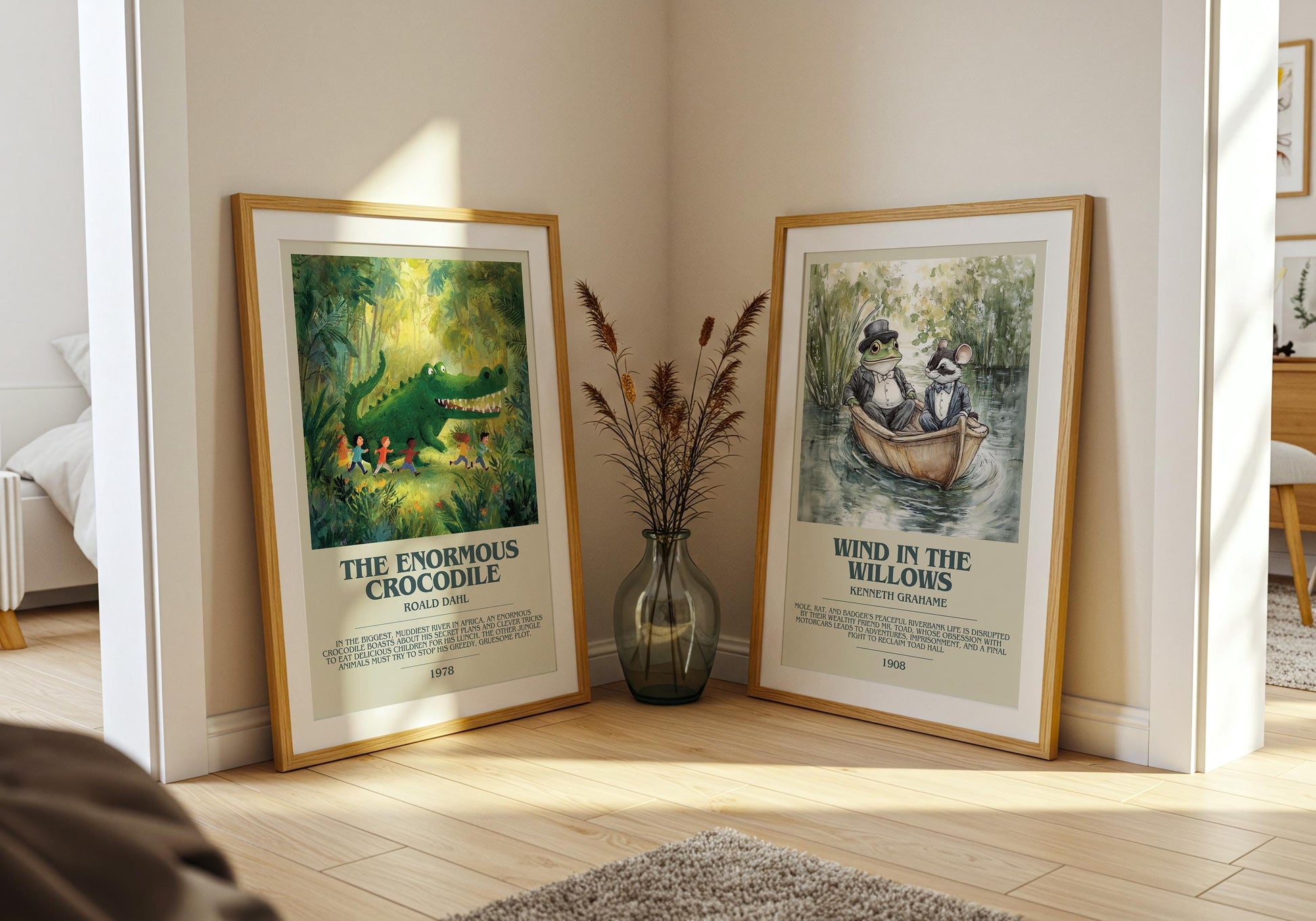 The Enormous Crocodile by Roald Dahl | Descriptive Book Poster | Modern