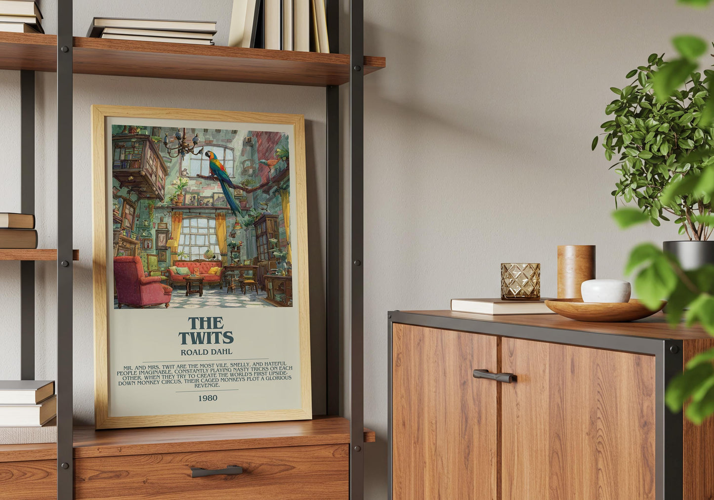 My Twits by Roald Dahl | Descriptive Book Poster | Modern