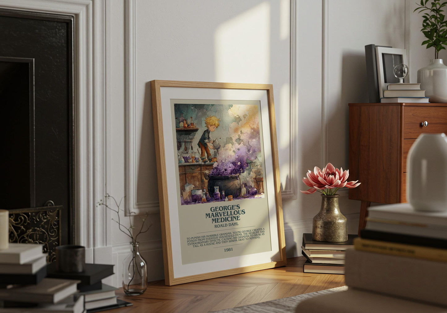 George's Marvellous Medicine by Roald Dahl | Descriptive Book Poster | Modern