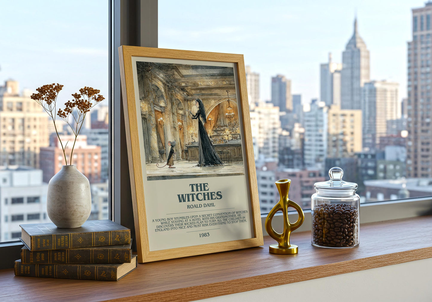 The Witches by Roald Dahl | Descriptive Book Poster | Modern