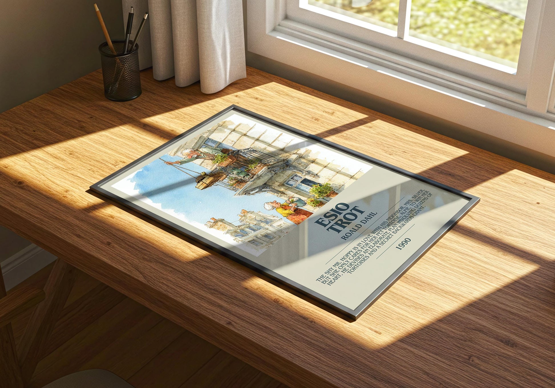 Esio Trot by Roald Dahl | Descriptive Book Poster | Modern