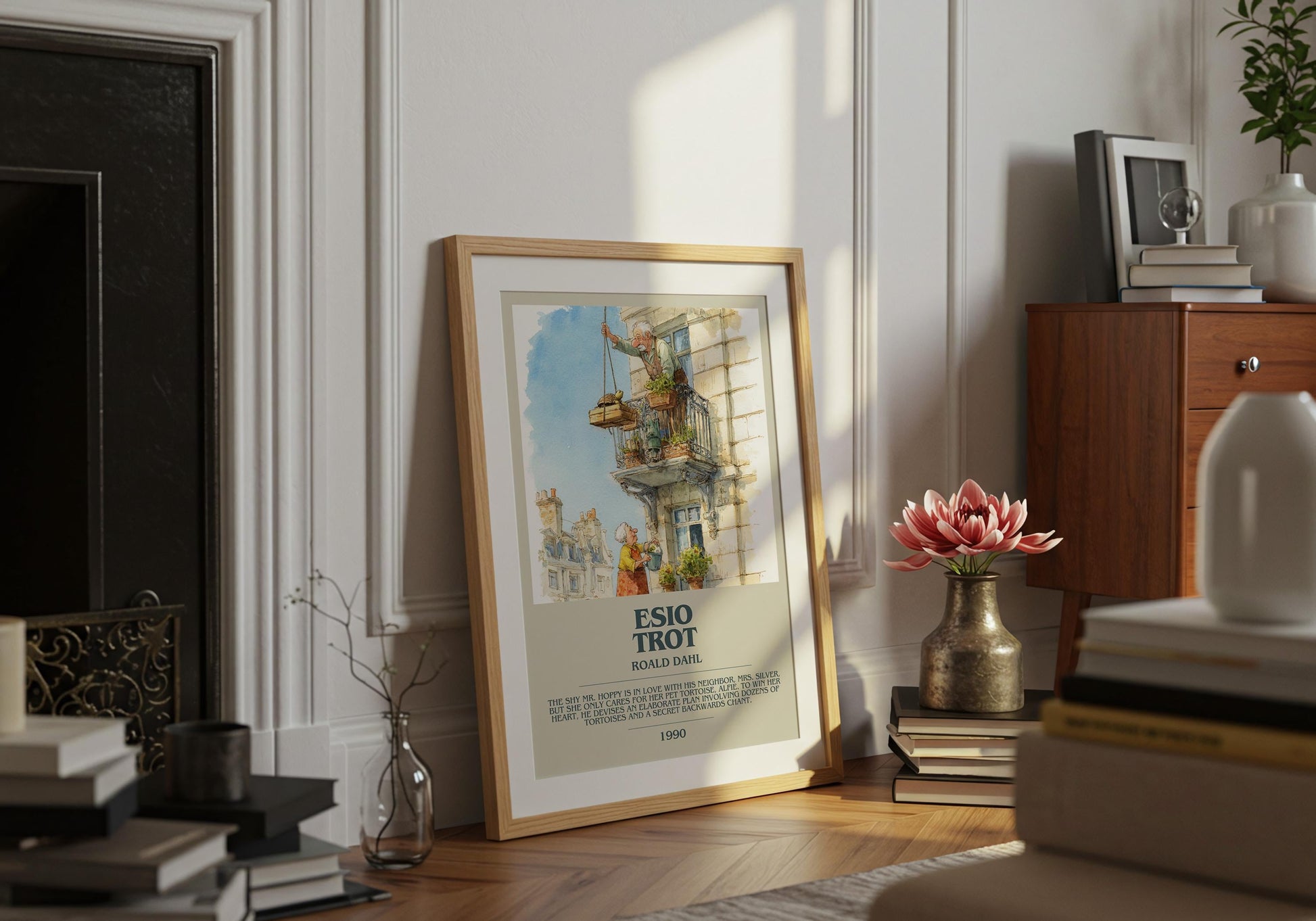 Esio Trot by Roald Dahl | Descriptive Book Poster | Modern