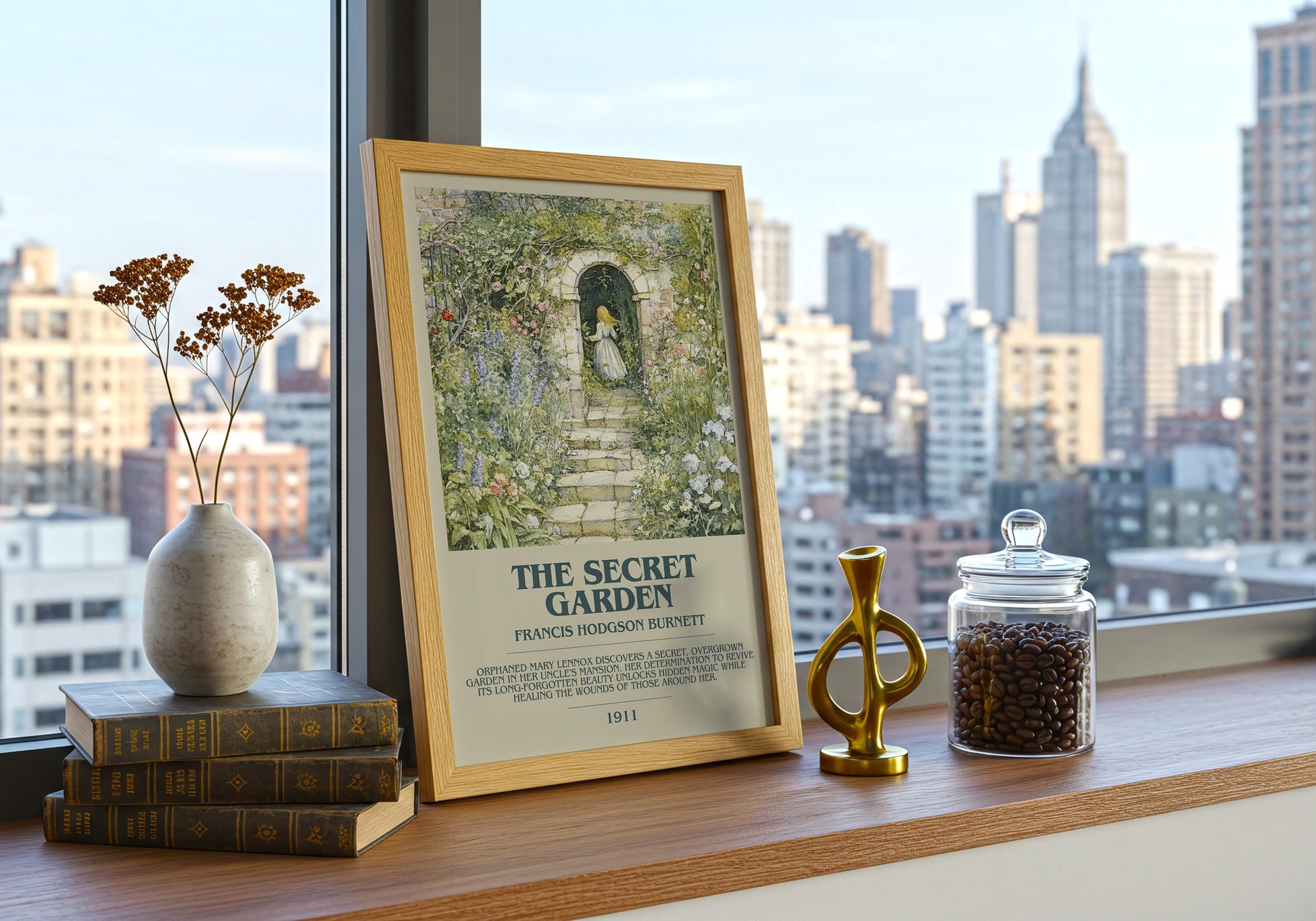 The Secret Garden by Francis Hodgson Burnett | Descriptive Book Poster | Modern