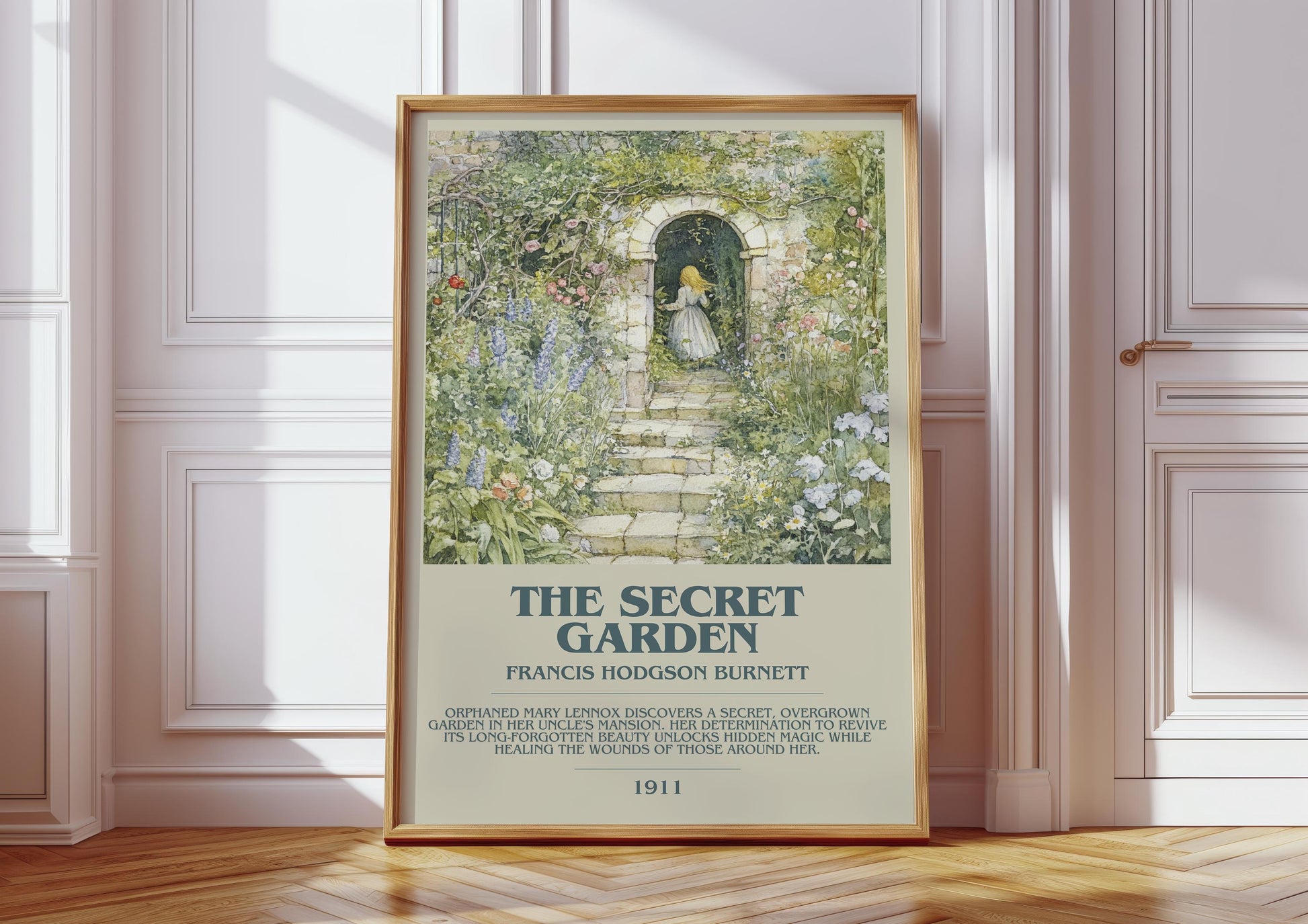 The Secret Garden by Francis Hodgson Burnett | Descriptive Book Poster | Modern