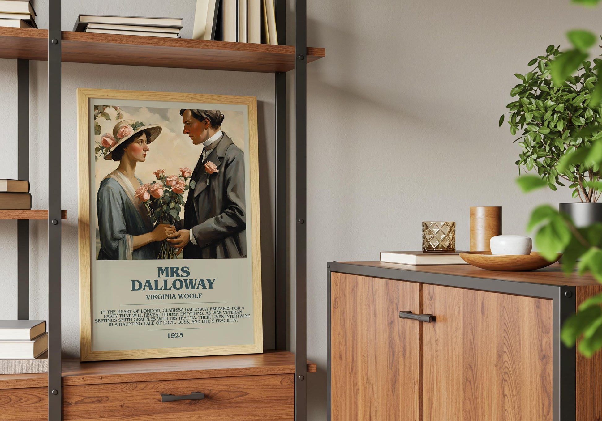 Mrs Dalloway by Virginia Woolf | Descriptive Book Poster | Modern