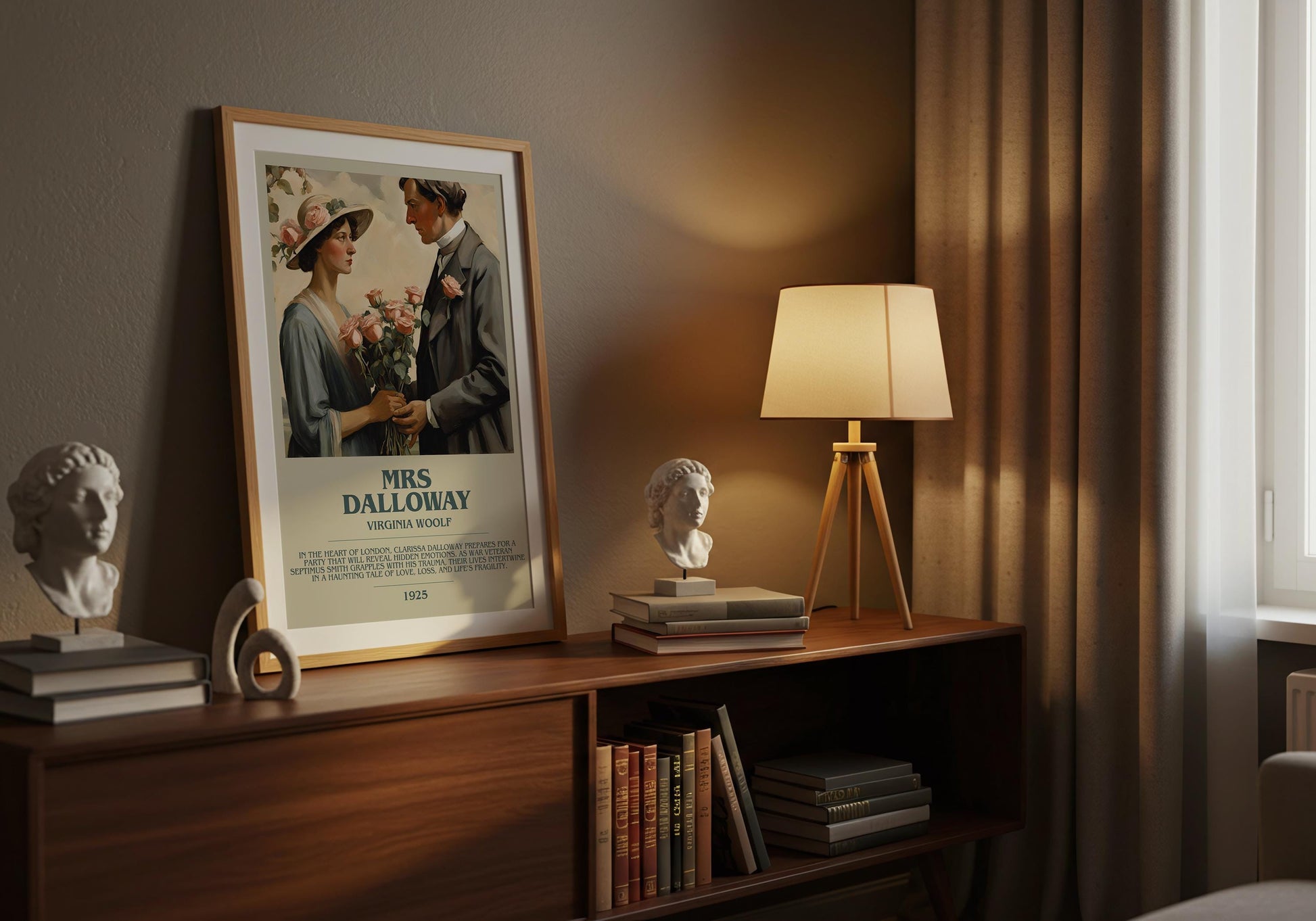 Mrs Dalloway by Virginia Woolf | Descriptive Book Poster | Modern