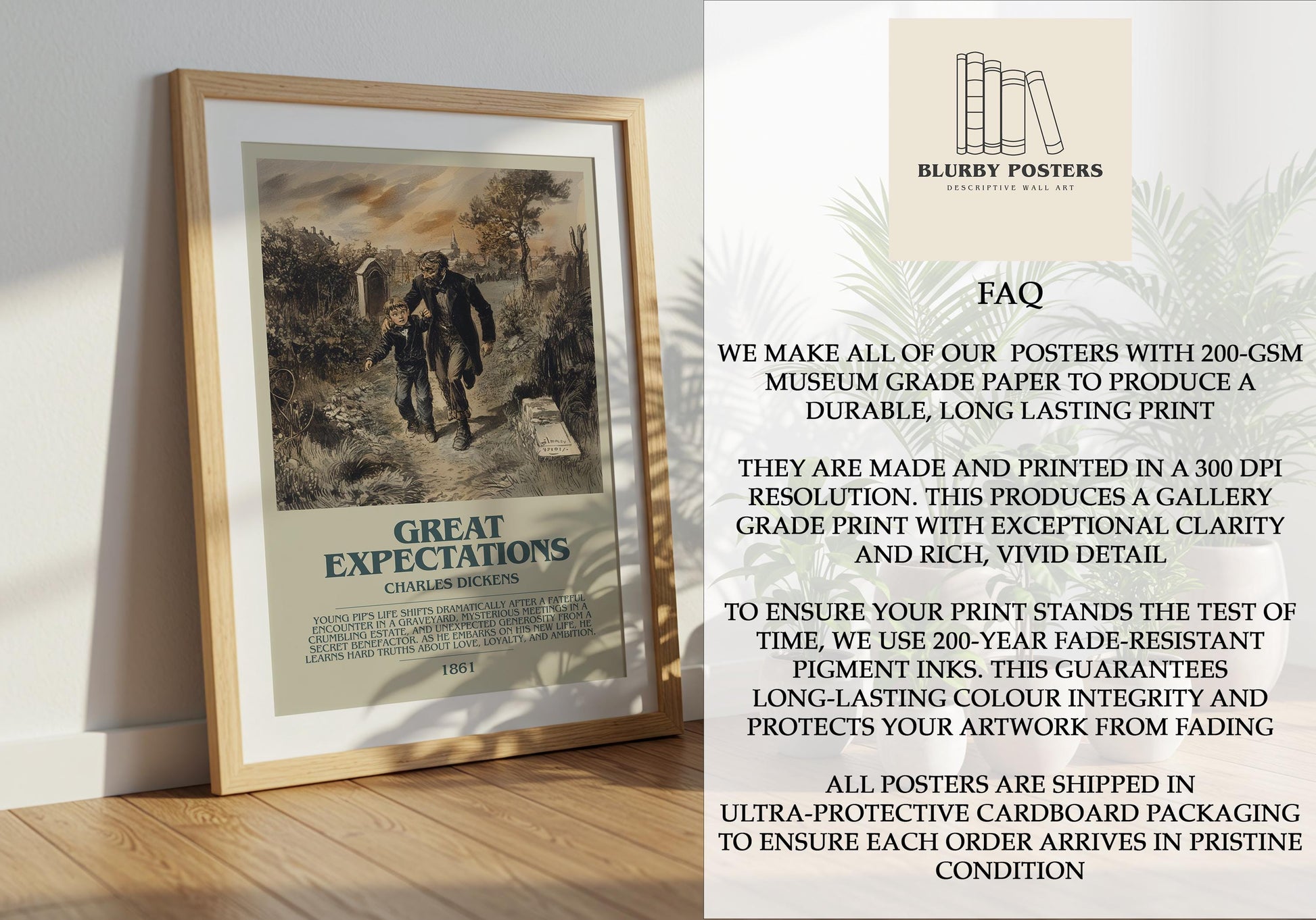 Great Expectations by Charles Dickens | Descriptive Book Poster | Modern