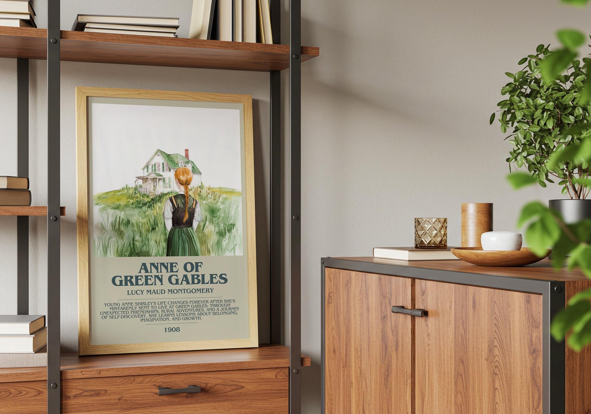 Anne Of Green Gables by Lucy Maud Montgomery | Descriptive Book Poster | Modern