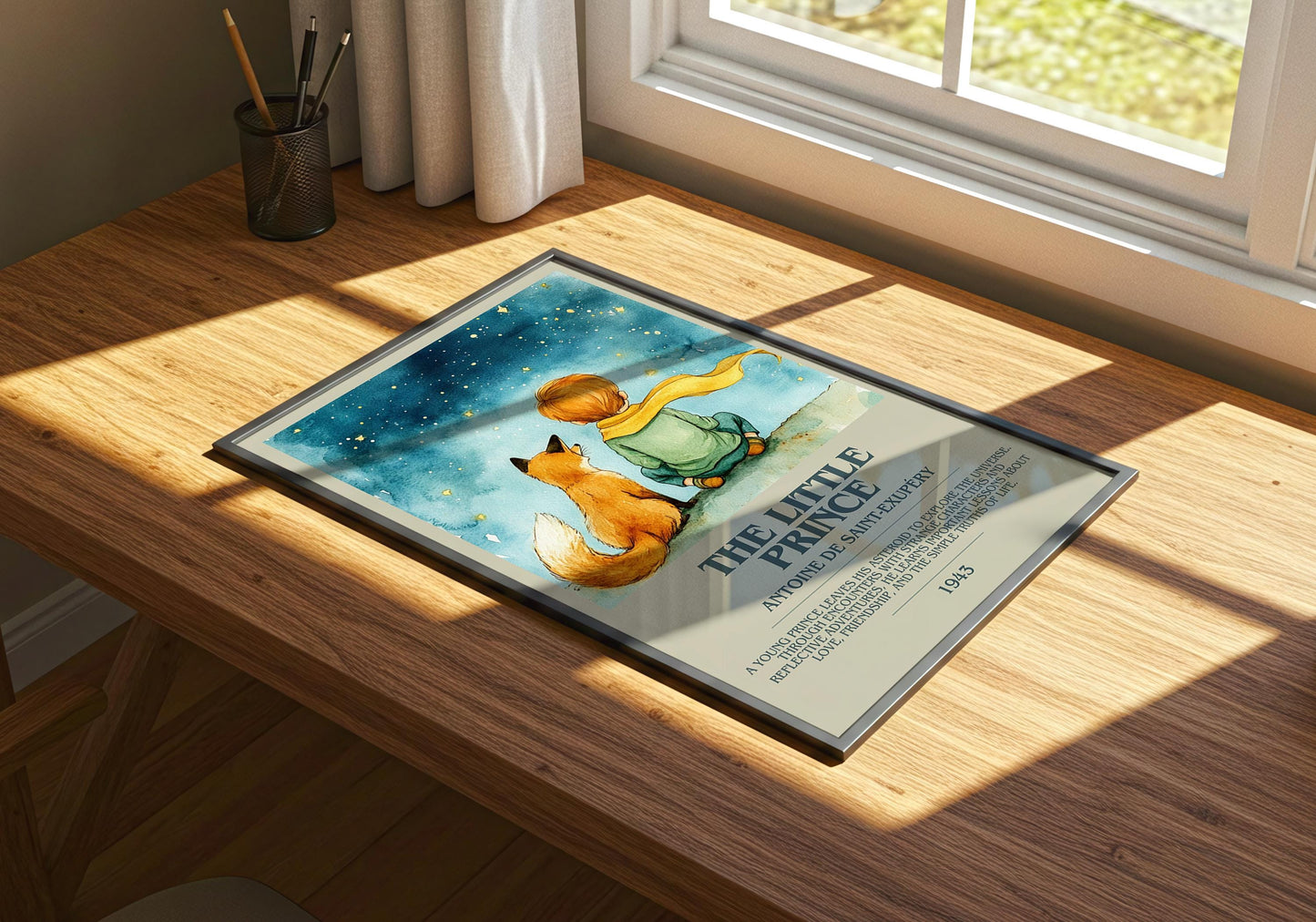 The Little Prince by Antoine De Saint-Exuperry | Descriptive Book Poster | Modern