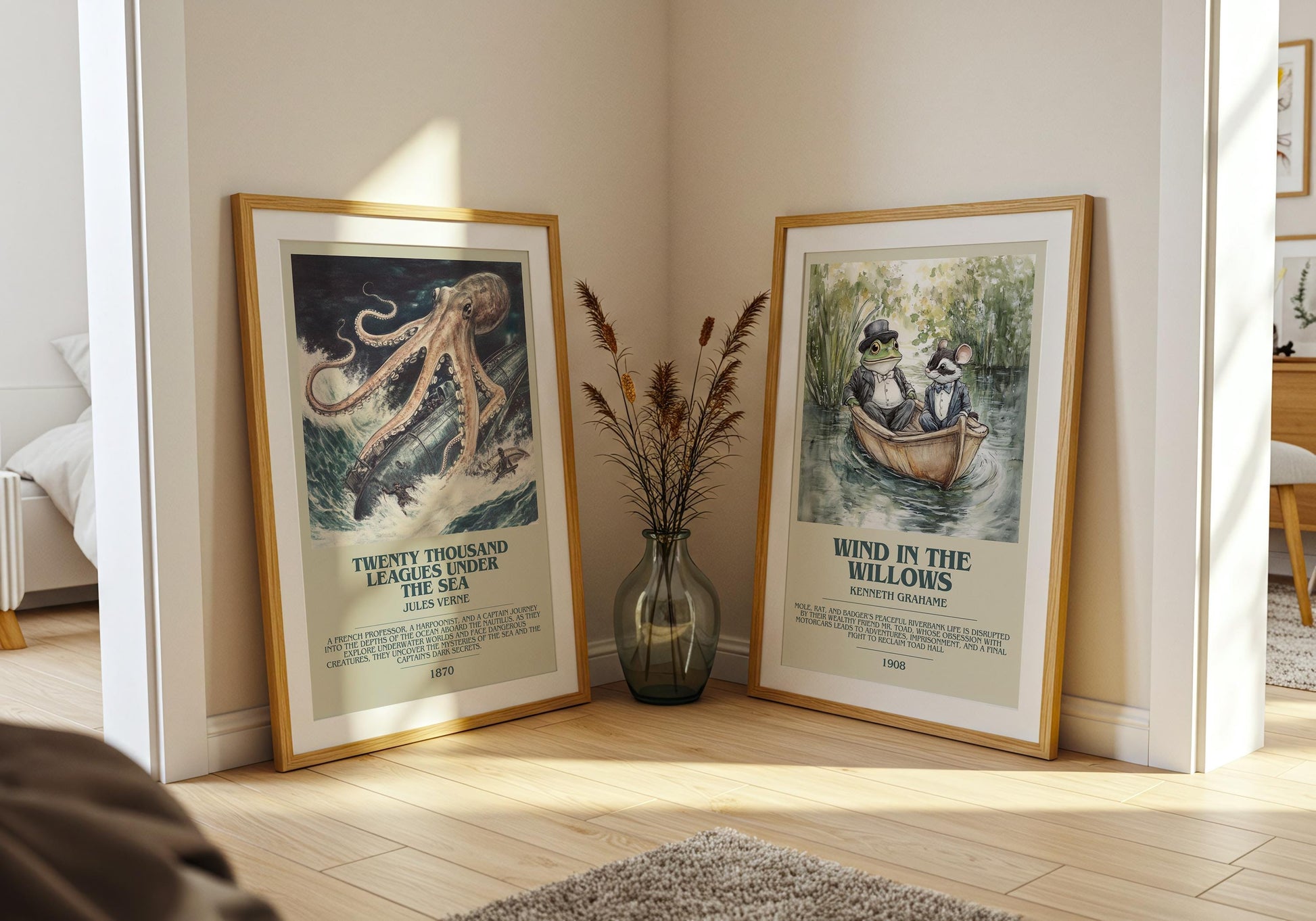 Twenty Thousand Leagues Under The Sea by Julius Verne | Descriptive Book Poster | Modern