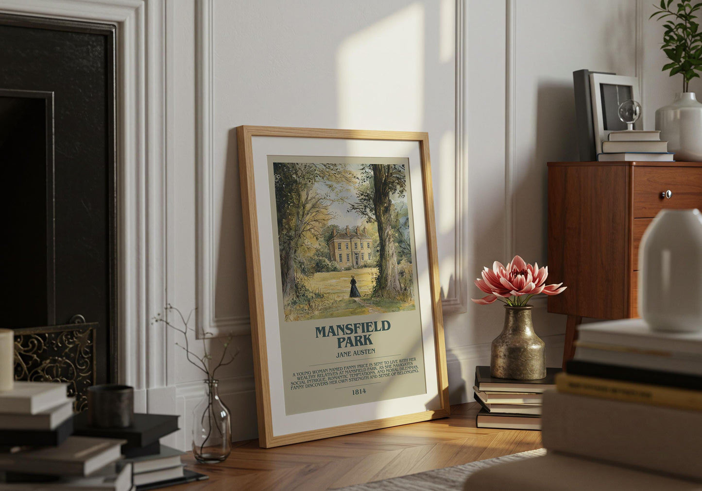 Mansfield Park by Jane Austen | Descriptive Book Poster | Modern