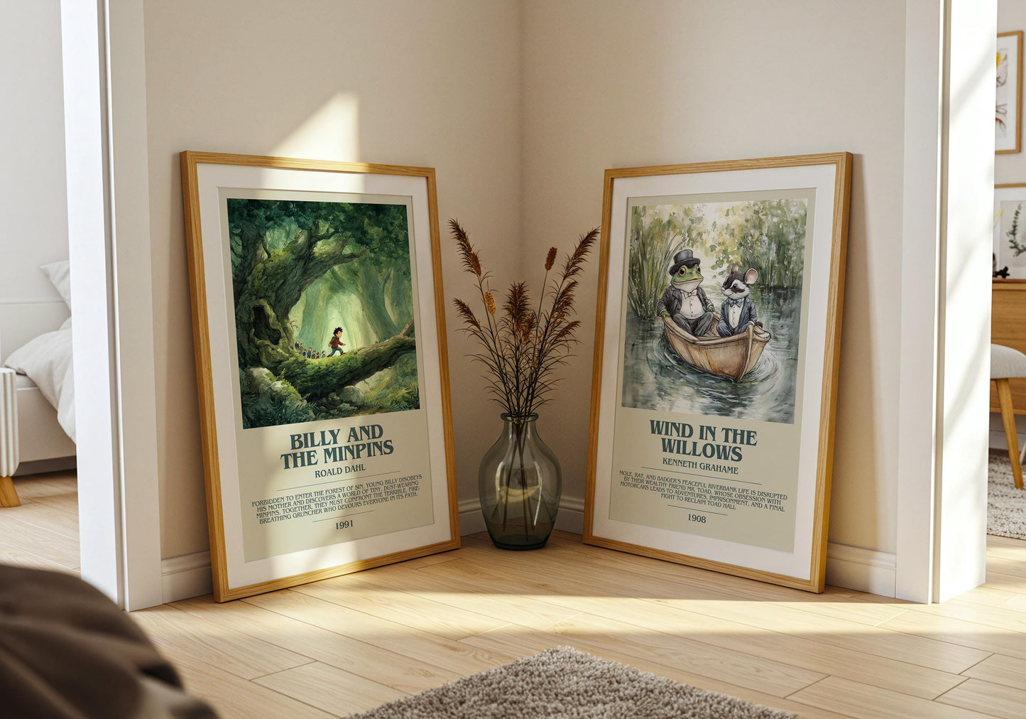 Billy and the Minpins by Roald Dahl | Descriptive Book Poster | Modern