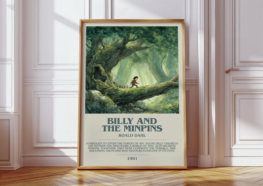 Billy and the Minpins by Roald Dahl | Descriptive Book Poster | Modern