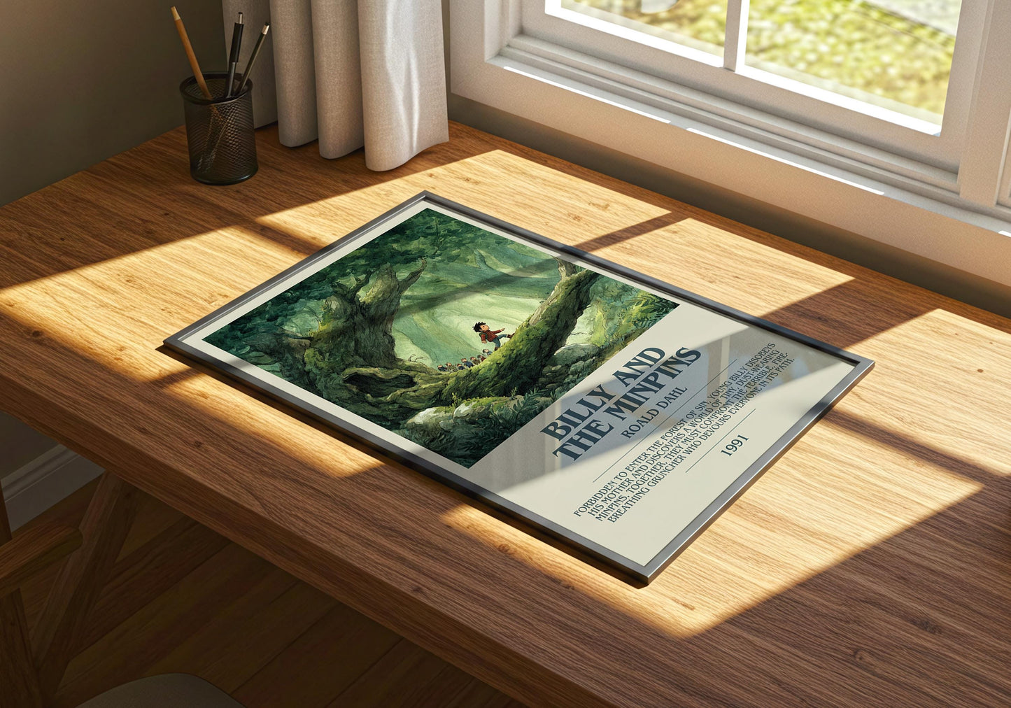 Billy and the Minpins by Roald Dahl | Descriptive Book Poster | Modern