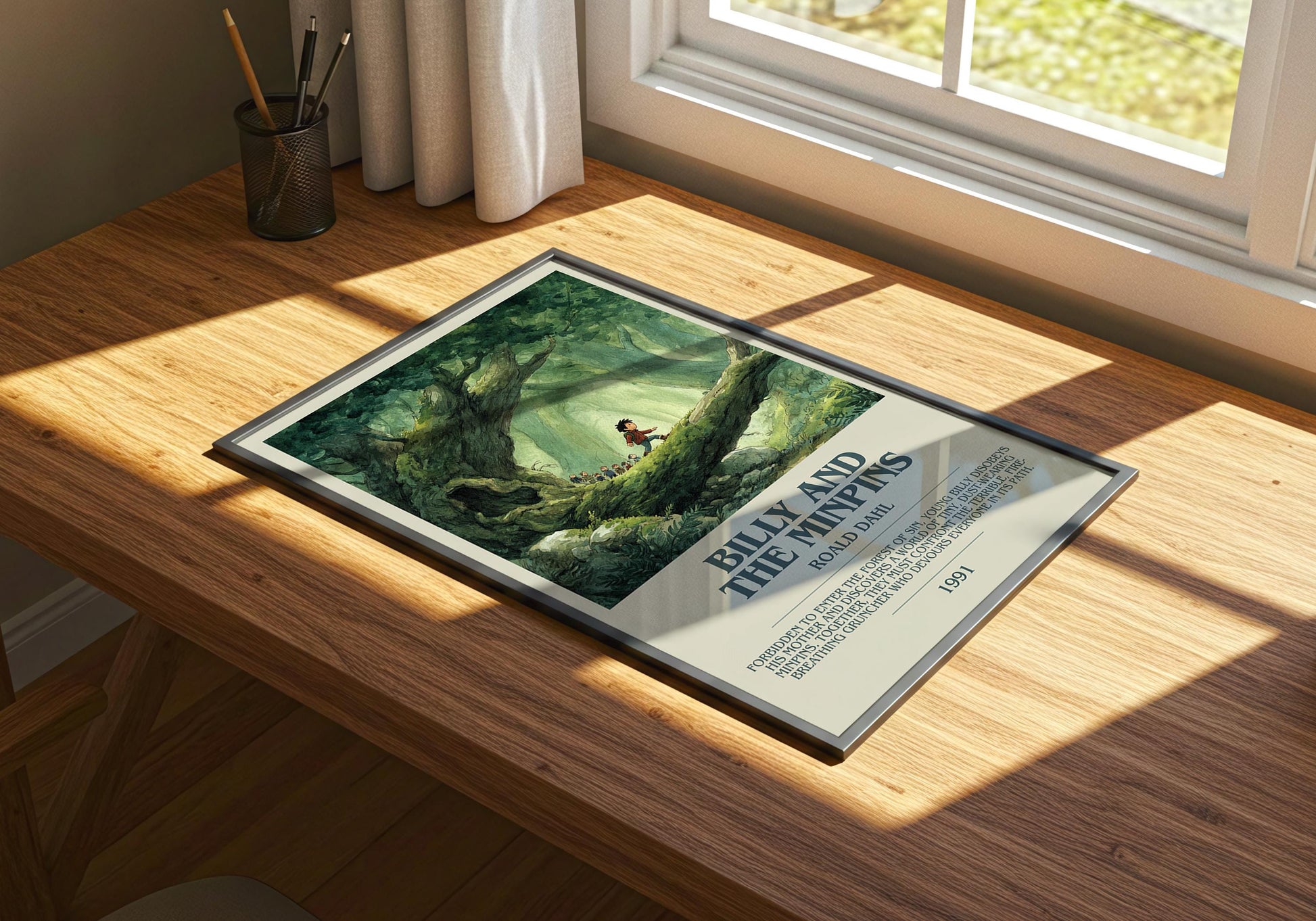 Billy and the Minpins by Roald Dahl | Descriptive Book Poster | Modern